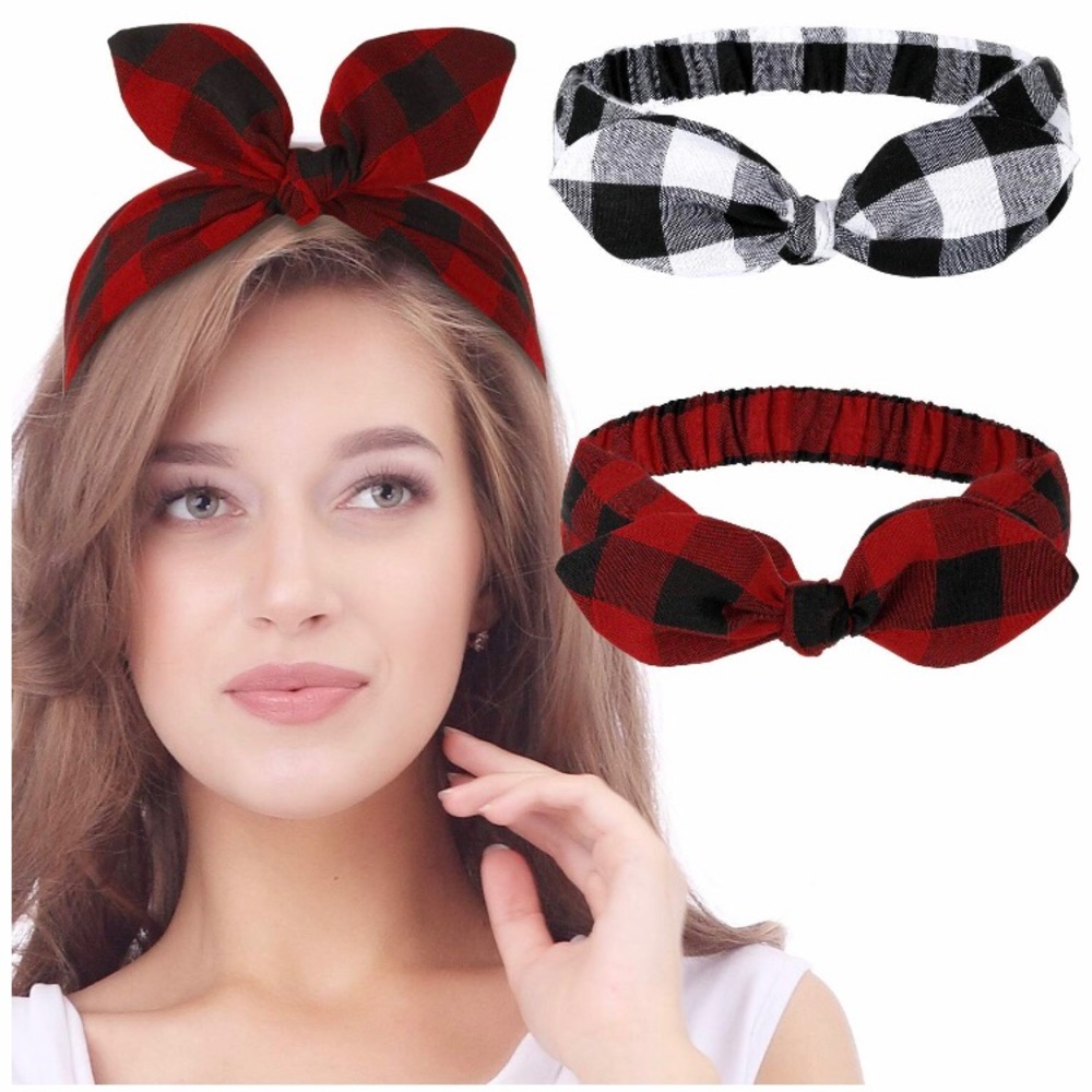 Flannel bow headband!